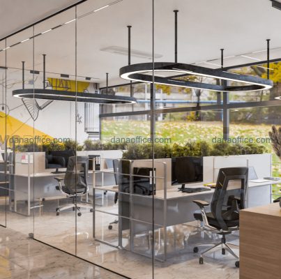 Văn phòng được thiết kế thi công trọn gói với phong cách xanh