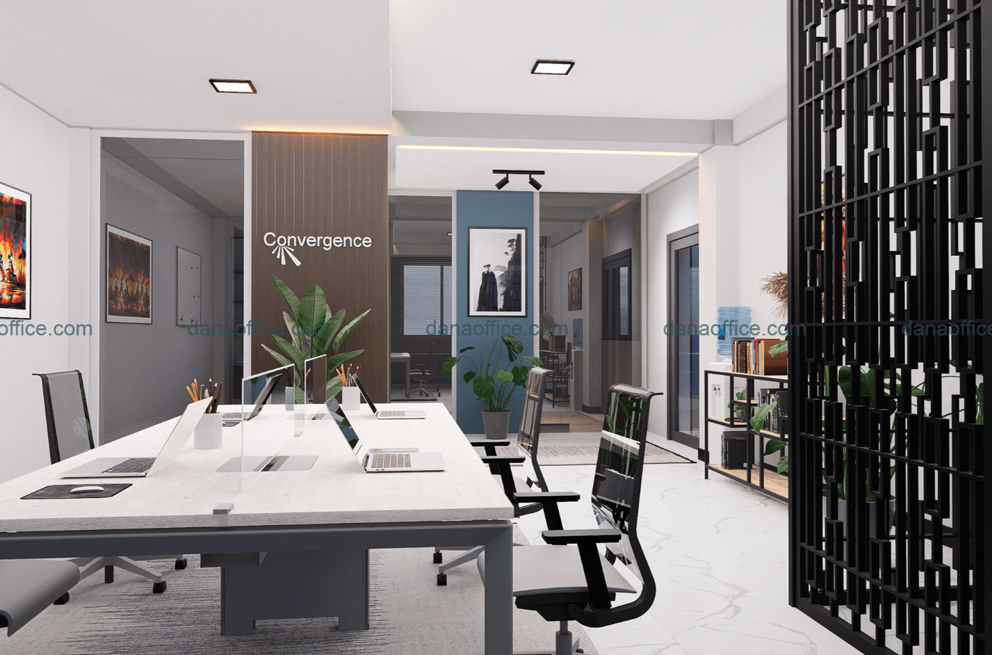 Thiết kế văn phòng công ty với diện tích lớn